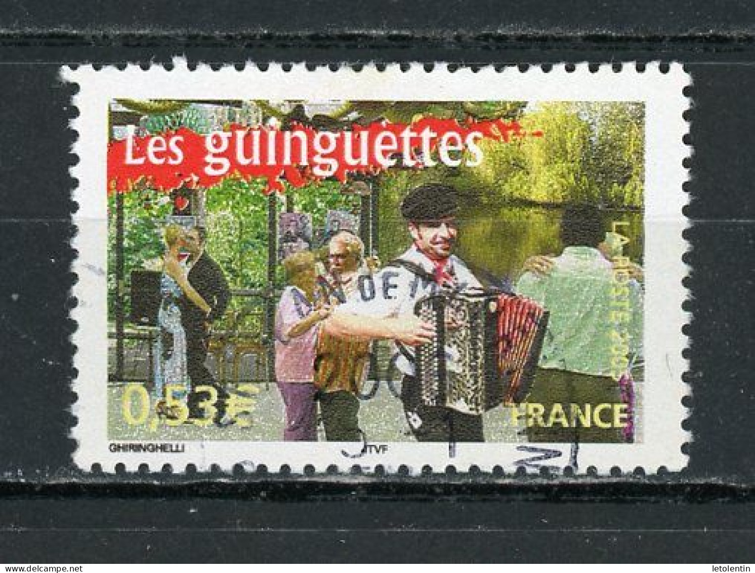 FRANCE - LES GUINGUETTES -  N° Yvert 3770 Obli.ronde De 2006 - Gebraucht