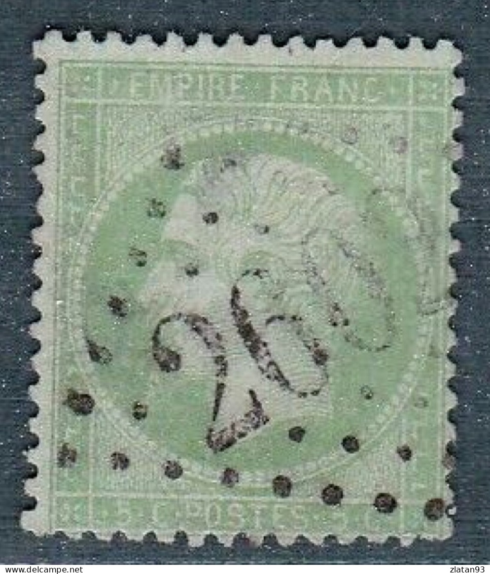 NAPOLEON N°35 5c Vert / Bleu Oblitéré Losange GC 2602 - 1862 Napoléon III