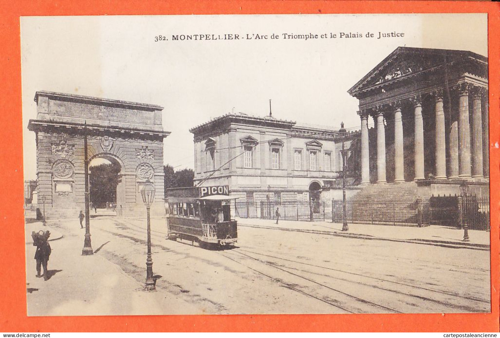 10077 ● MONTPELLIER 34-Hérault Arc Triomphe Et Palais Justice 1910s Ateliers Phototypie GUENDE Photo Marseille N° 382 - Montpellier