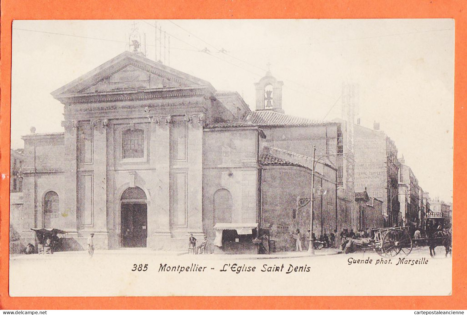 10096 / ⭐ MONTPELLIER 34-Hérault Place Parvis Eglise SAINT-DENIS St 1910s Ateliers Phototypie GUENDE Marseille N° 385 - Montpellier