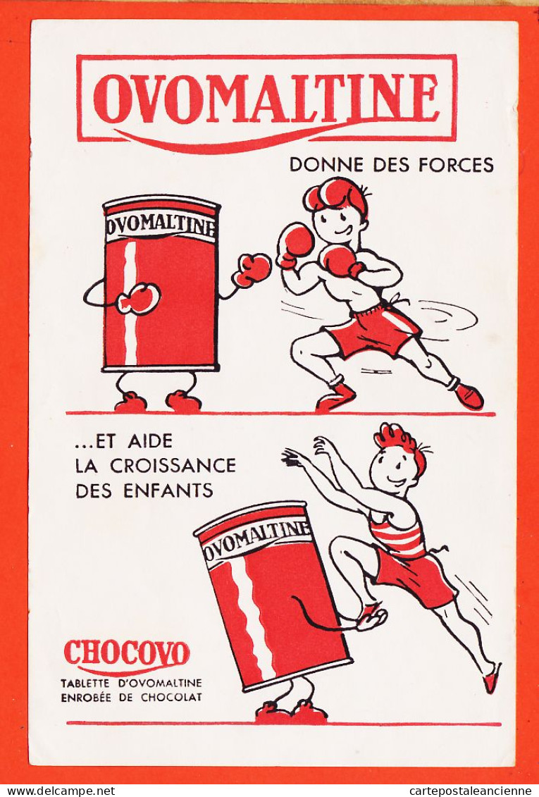 10155 ● OVOMALTINE CHOCOVO Tablette Enrobée De Chocolat Aide Croissance Enfants Donne Des ForcesBuvard-Blotter - Chocolade En Cacao