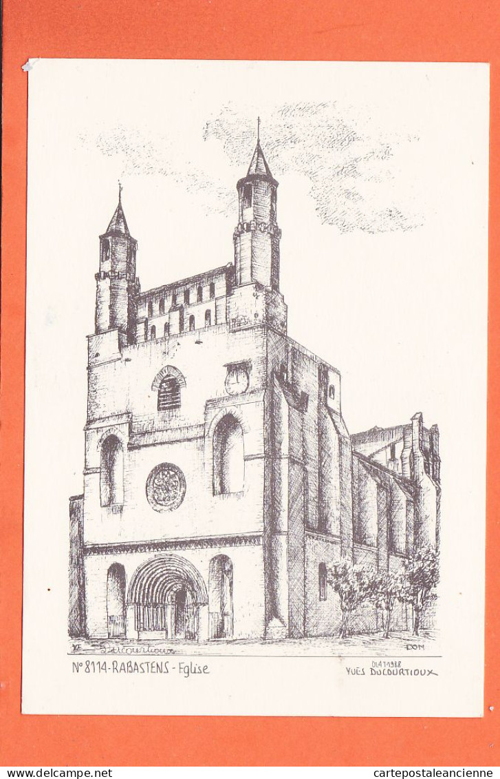 10206 ● RABASTENS 81-tarn Eglise Illustrateur Yves DUCOURTIOUX DL4T 1988 Sites Et Monuments - Rabastens