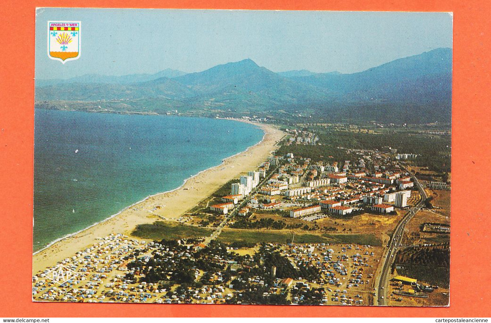 10283 / ⭐ ARGELES-sur-MER (66) Plage LE RACOU Vue Generale Aérienne Ville Village Front Mer Camping 1970s AUDUMARES 4596 - Argeles Sur Mer