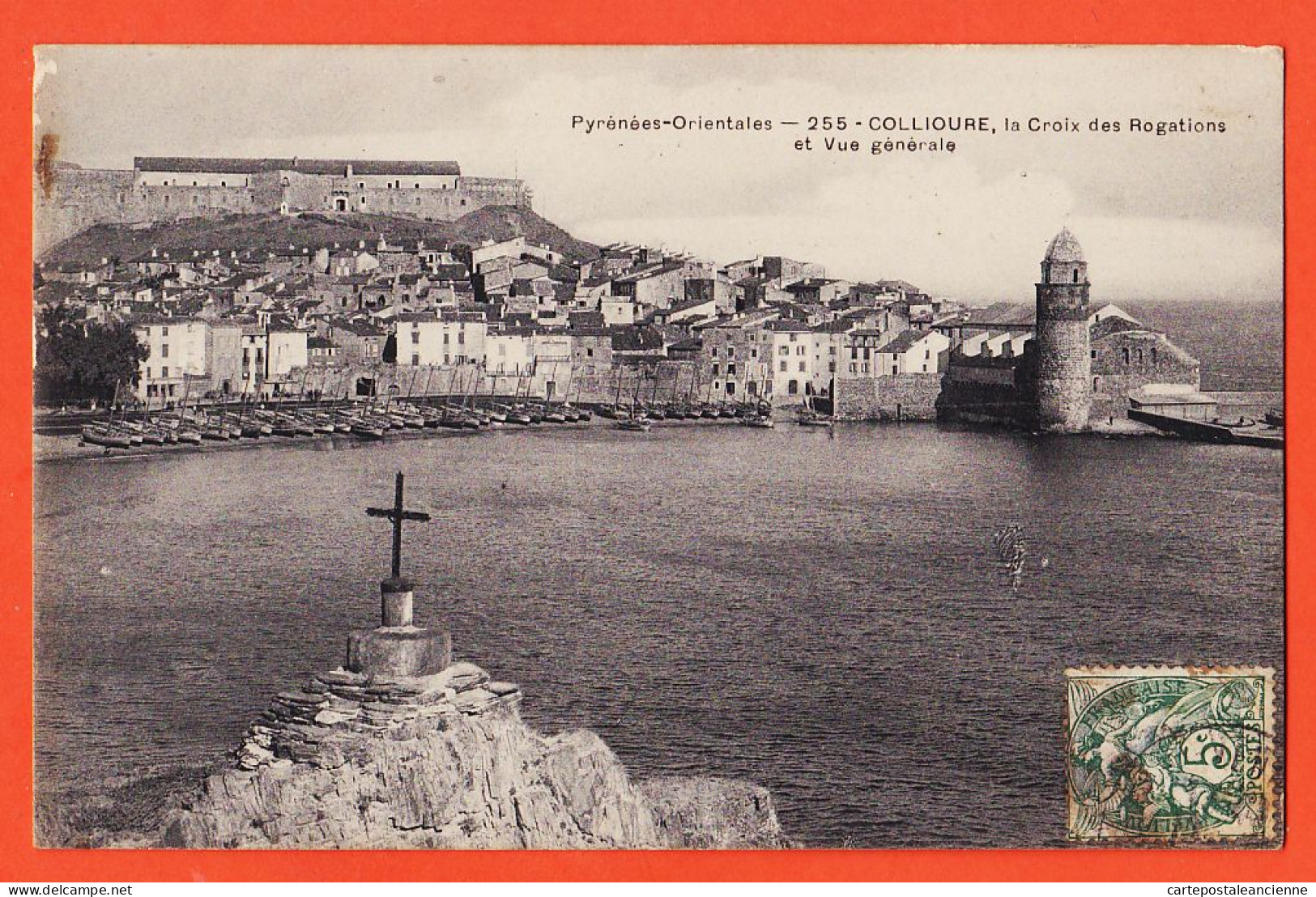 10409 ● COLLIOURE (66) La Croix Des ROGATIONS Vue Générale 1907 à BOUTET Rue Bénard Paris MTIL 255 Pyrénées Orientales - Collioure