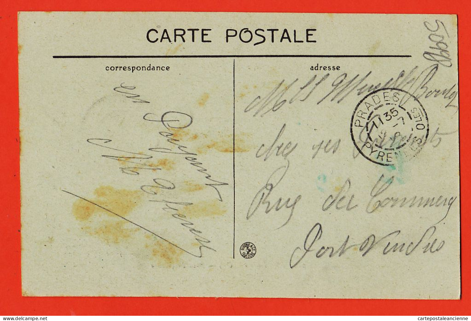 10415 ● PRADES 66-Pyrénées Orientales Sous-Préfecture Grille Entrée 1918 à Mireille BOUTET Port-Vendres / GUIONIE - Prades