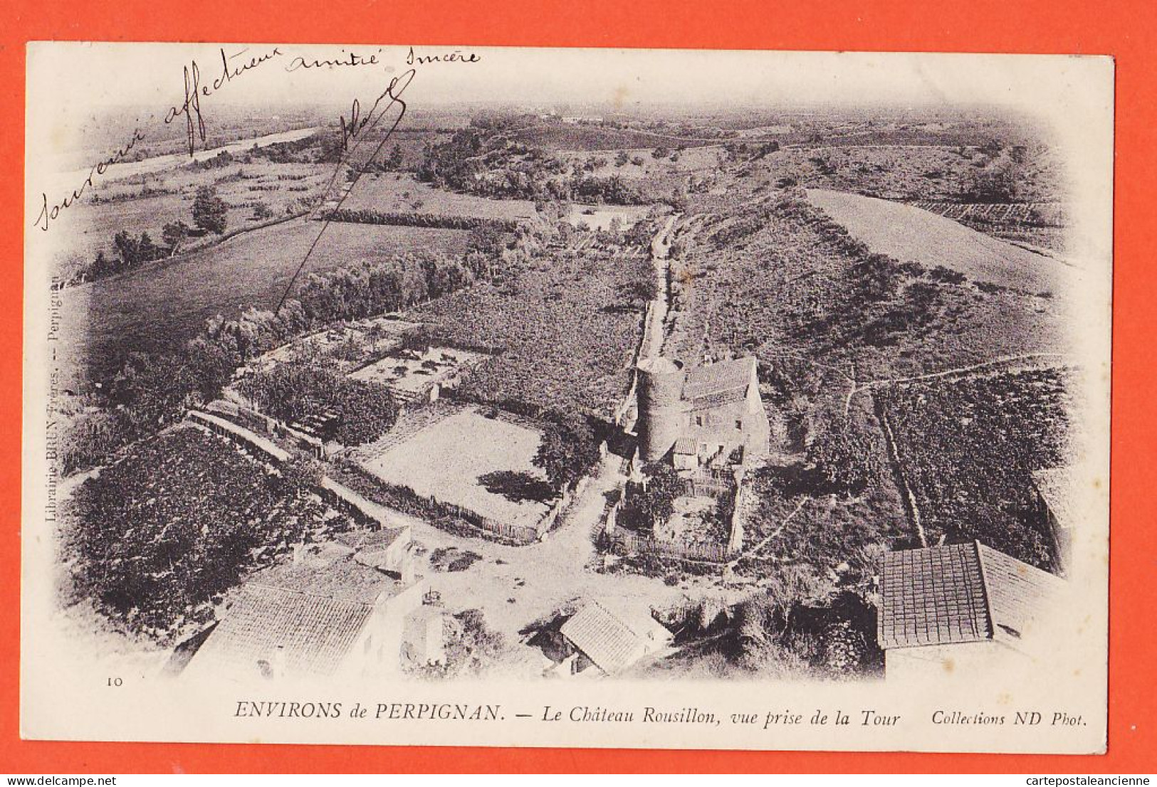 10368 / ⭐ Environs PERPIGNAN Chateau ROUSSILLON Vue Prise De TOUR 1906 à Jeanne GARIDOU Mercière Port-Vendres-NEURDEIN - Autres & Non Classés