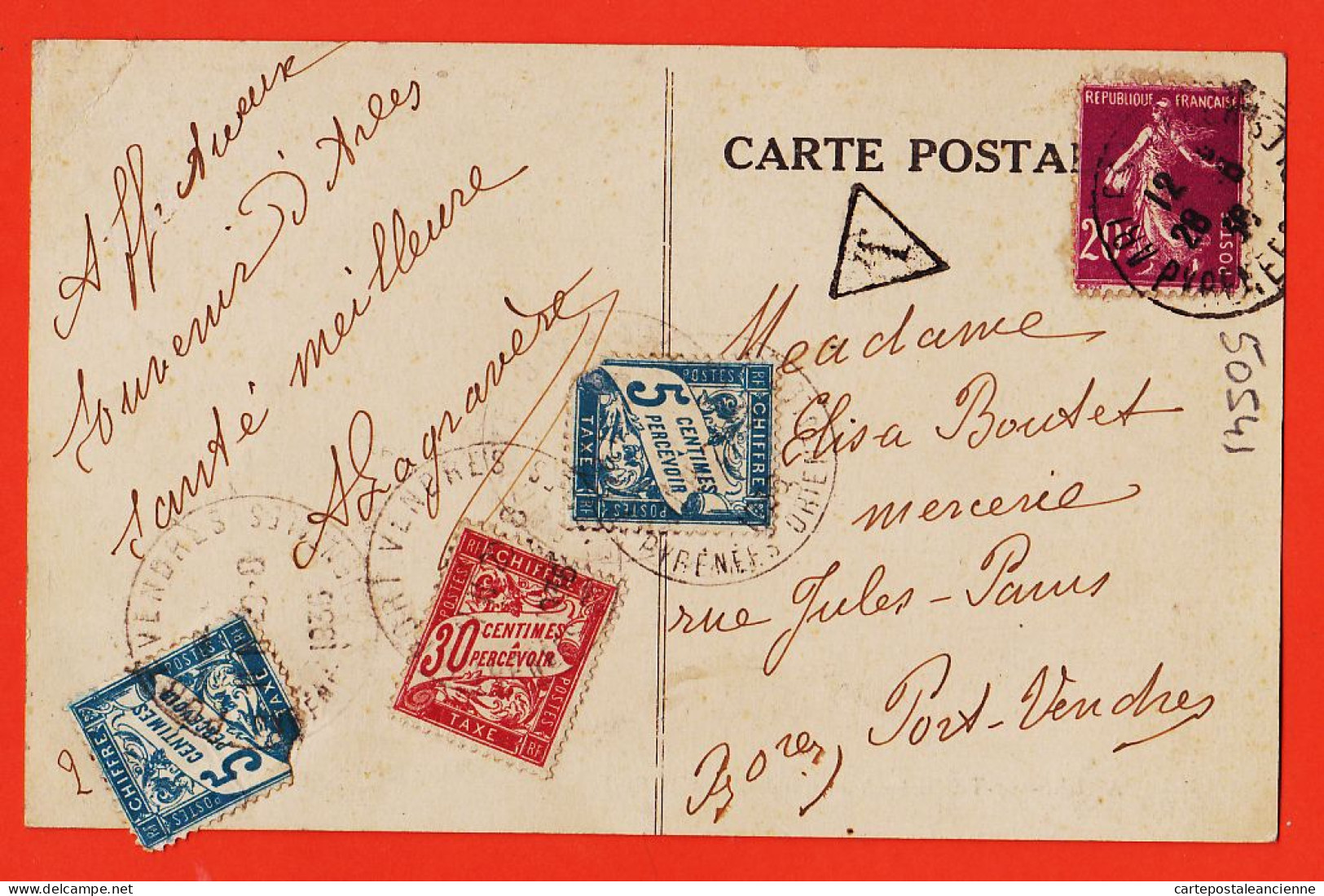 10390 / ⭐ ARLES-sur-TECH Vue Générale Côté Sud 1936 De LAGRAVERE à Elisa BOUTET Mercerie Port-Vendres-Edition GALANGAU - Andere & Zonder Classificatie