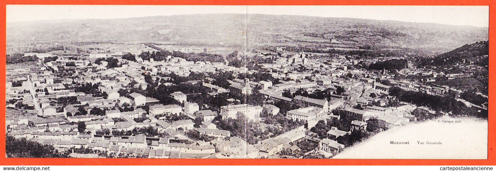 10178 ● ● Peu Commun MAZAMET 81-Tarn Double Carte Lettre PANORAMIQUE Vue Générale Ville 1910s Edit CARAYOL - Mazamet