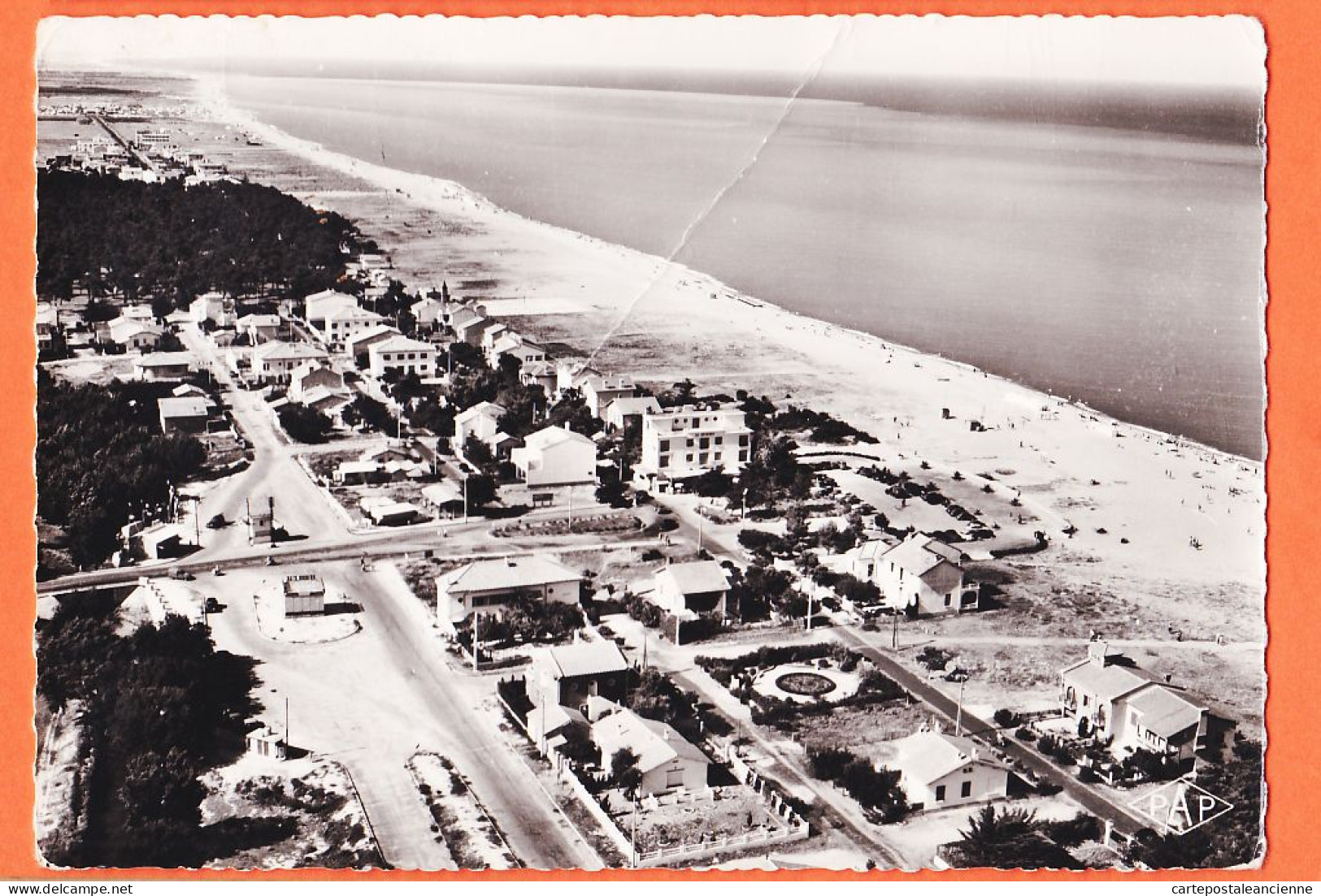 10293 ● ARGELES PLAGE (66) Vue Aérienne Vue Générale De La Plage 1950s Photo-Bromure PAGES 551 - Argeles Sur Mer