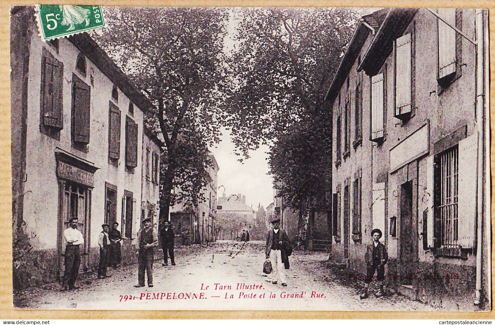 10226 ● Peu Commun PEMPELONNE Pampelonne La POSTE Café Du Centre GRAND RUE 1906 à PERRIN Receveur Besançon - POUX 792 - Pampelonne