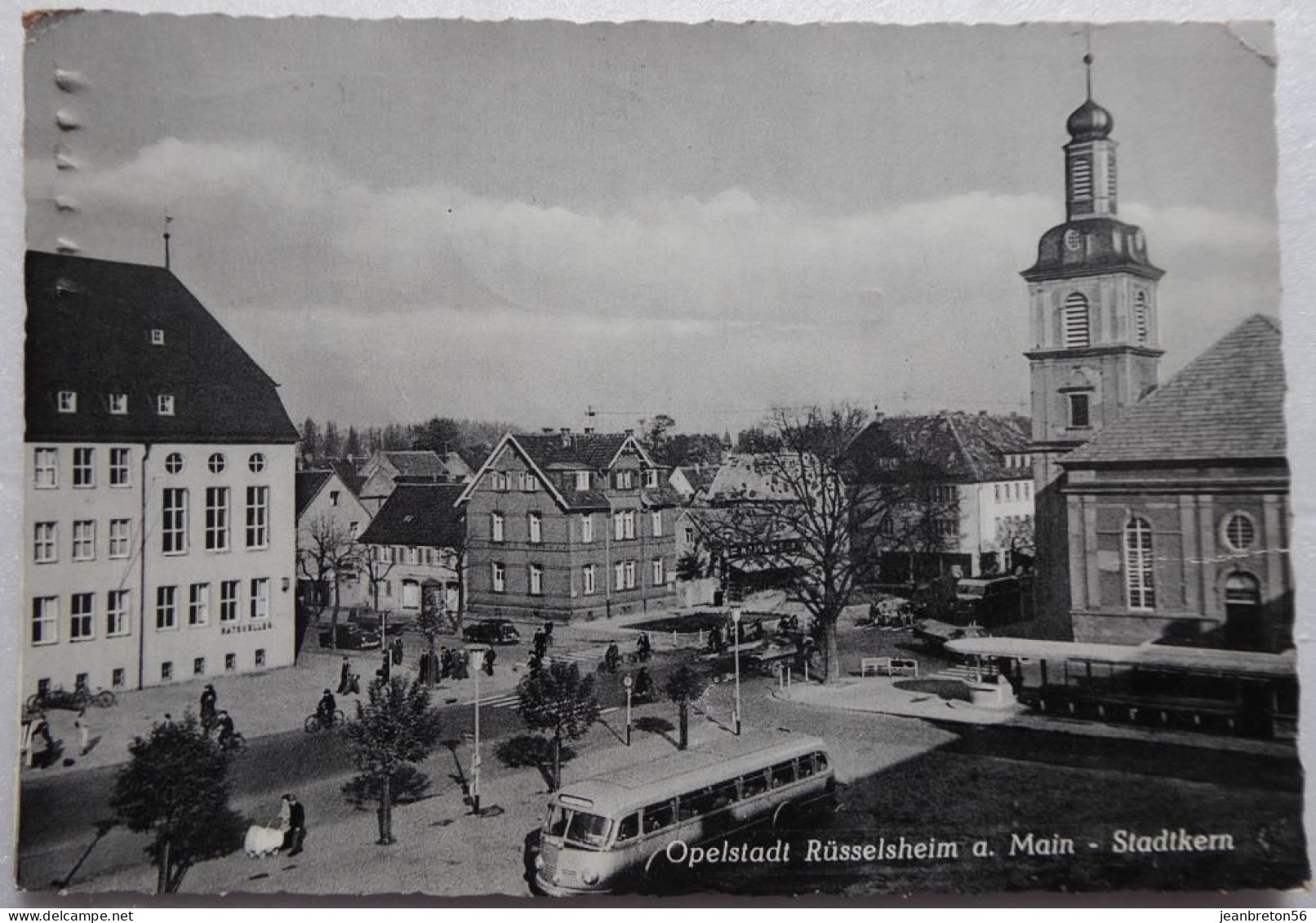 Opelstadt Rüsselsheim A. Main - Stadtkern - CPSM 1956 - Ruesselsheim