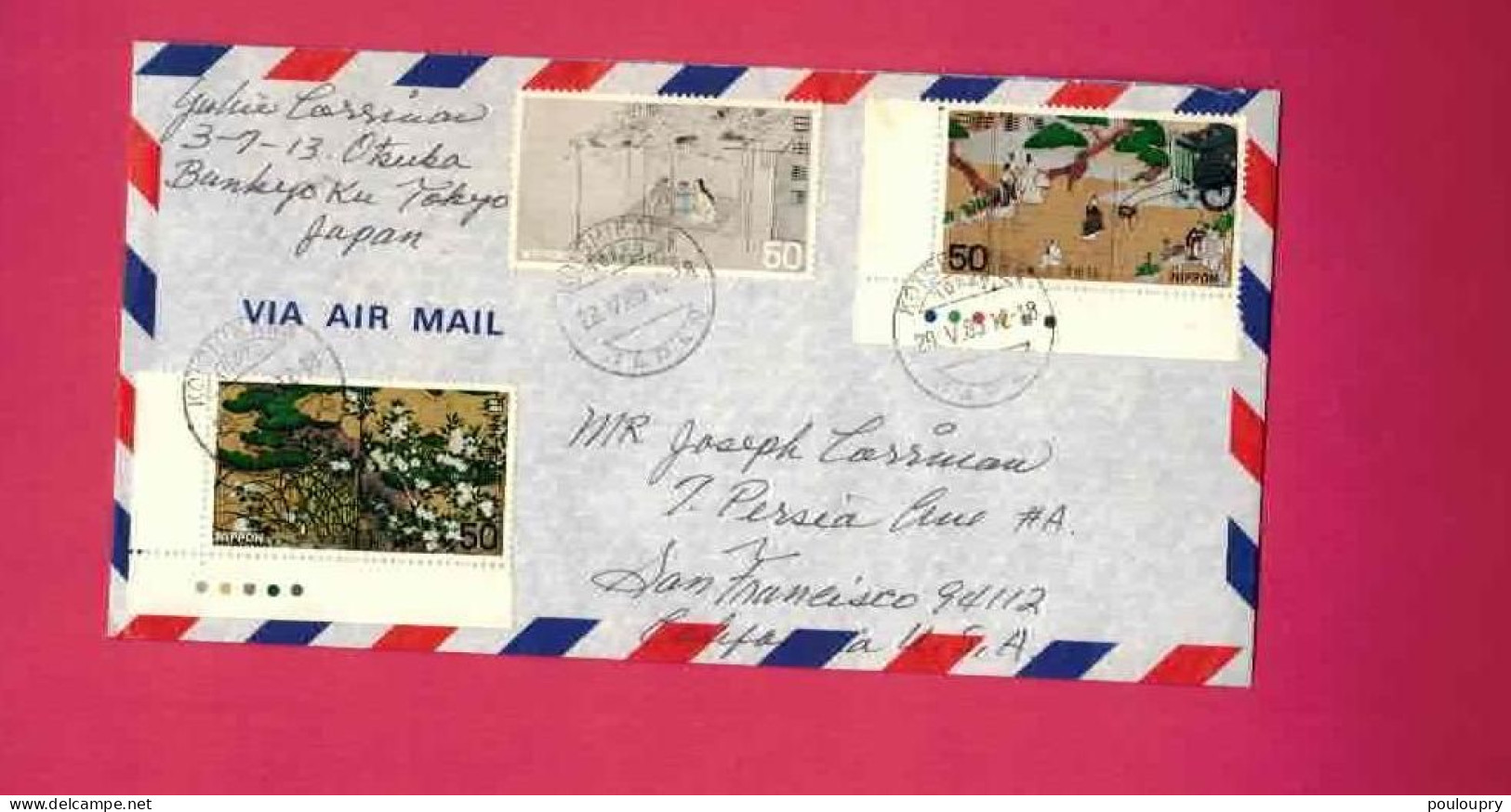 Lettre De 1985 Pour Les USA EUAN - YT N° 1242, 1247 Et 1249 - Koishikawa - Storia Postale