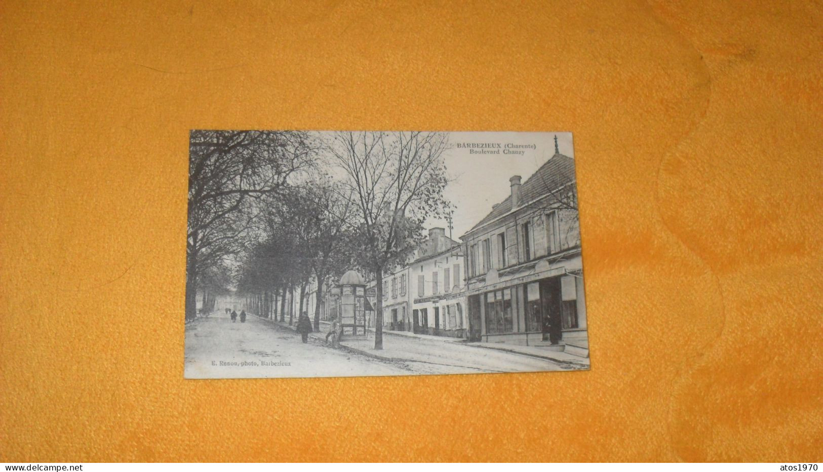 CARTE POSTALE ANCIENNE CIRCULEE DE 1918../ BARBEZIEUX.- BOULEVARD CHANZY...CACHETS.. - Andere & Zonder Classificatie