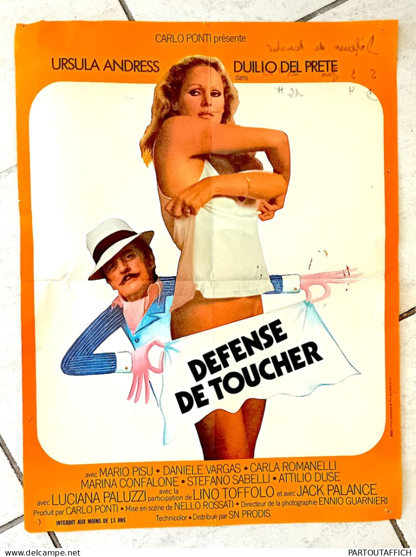 Affiche Ciné DÉFENSE DE TOUCHER (L'INFERMIERA) Ursula ANDRESS Jack PALANCE 60X80 1975 - Affiches & Posters