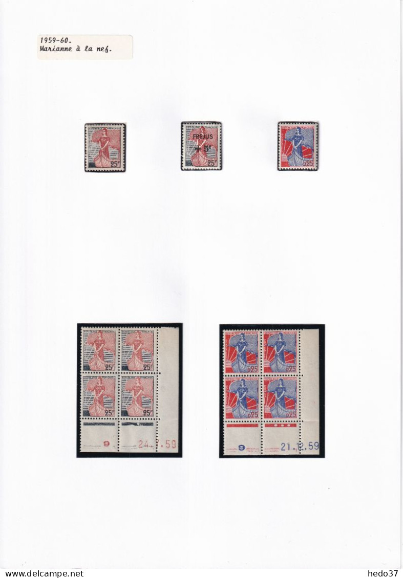 France Timbres D'usage Courant - Période 1955/1962 - Neuf ** Sans Charnière - TB - 1955-1961 Marianna Di Muller