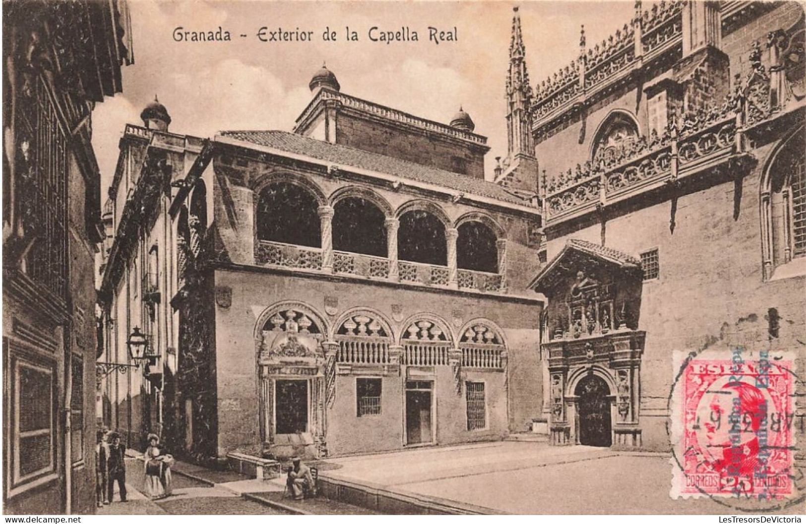 ESPAGNE - Granada - Exterior De La Capella Real - Vue Générale - Face à L'entrée - Animé - Carte Postale Ancienne - Granada
