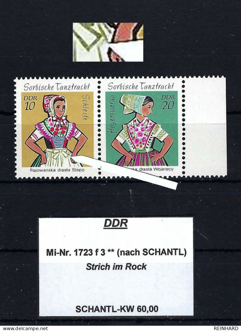 DDR Mi-Nr. 1723 F 3 Plattenfehler Postfrisch Nach SCHANTL (1) - Siehe Beschreibung Und Bild - Abarten Und Kuriositäten