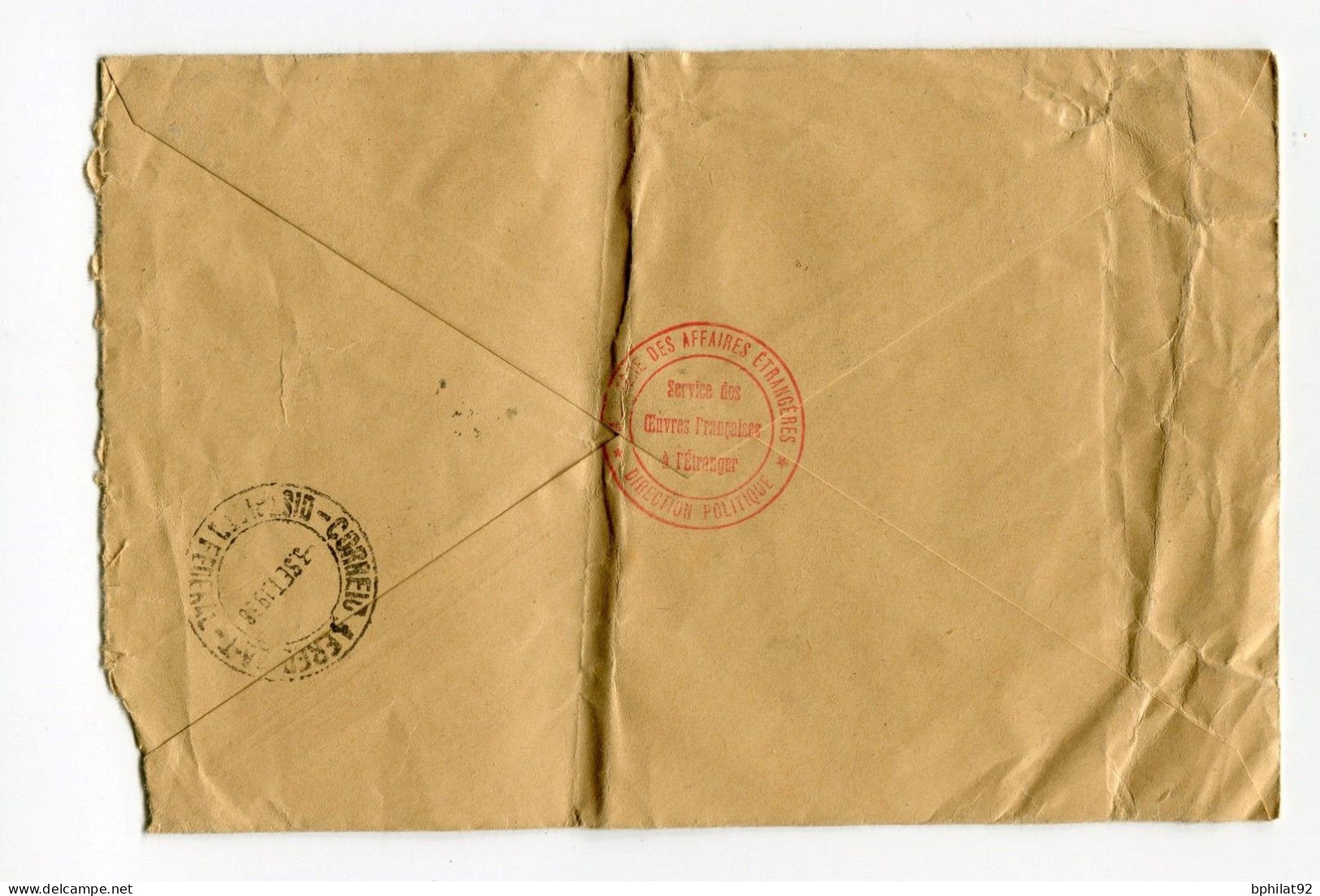 !!! LETTRE PAR AVION DE PARIS POUR LE BRESIL DE 1938 AFFRANCH N°398 CLEMENT ADER + COMPLTS - 1927-1959 Lettres & Documents