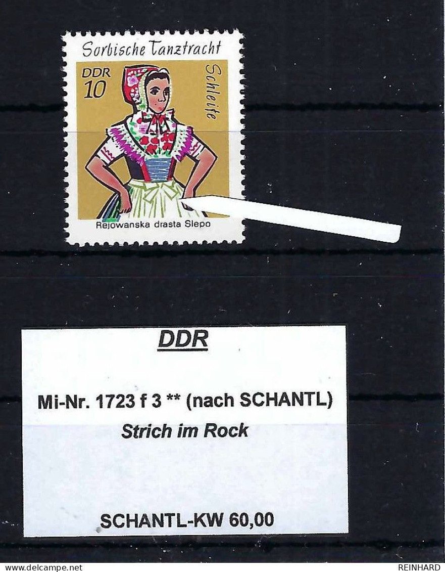 DDR Mi-Nr. 1723 F 3 Plattenfehler Postfrisch Nach SCHANTL (2) - Siehe Beschreibung Und Bild - Plaatfouten En Curiosa