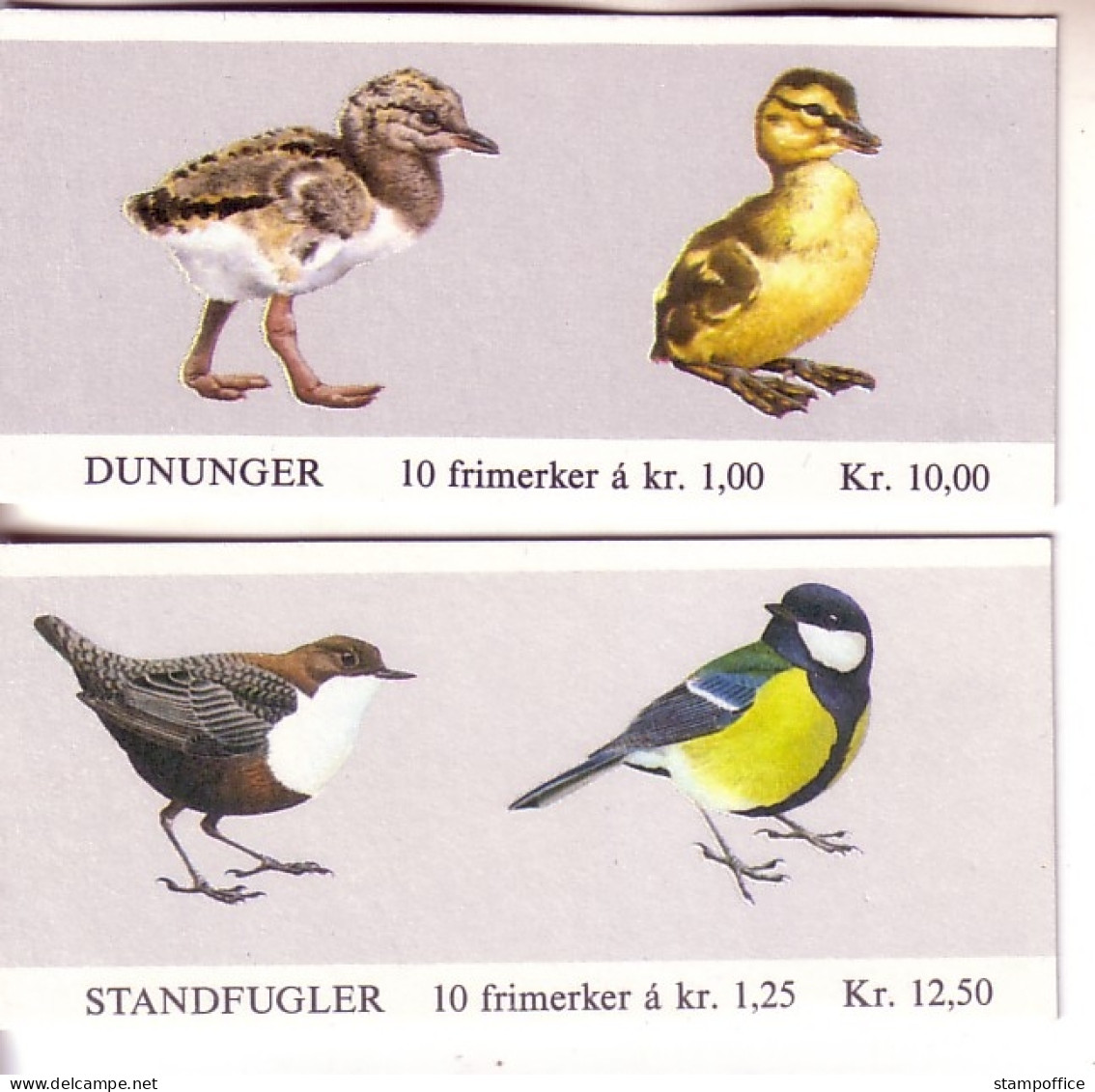 NORWEGEN MH 2-3 POSTFRISCH(MINT) VÖGEL 1980-1981 KÜKEN AUSTERNFISCHER STOCKENTE AMSEL KOHLMEISE - Carnets