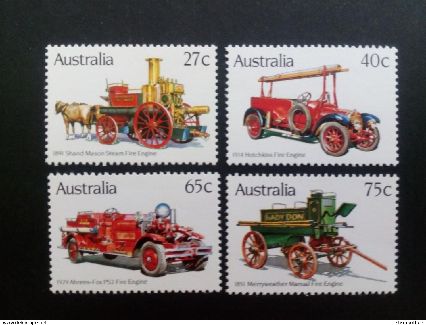 AUSTRALIEN MI-NR. 820-823 POSTFRISCH(MINT) FEUERWEHRFAHRZEUGE 1983 - Feuerwehr