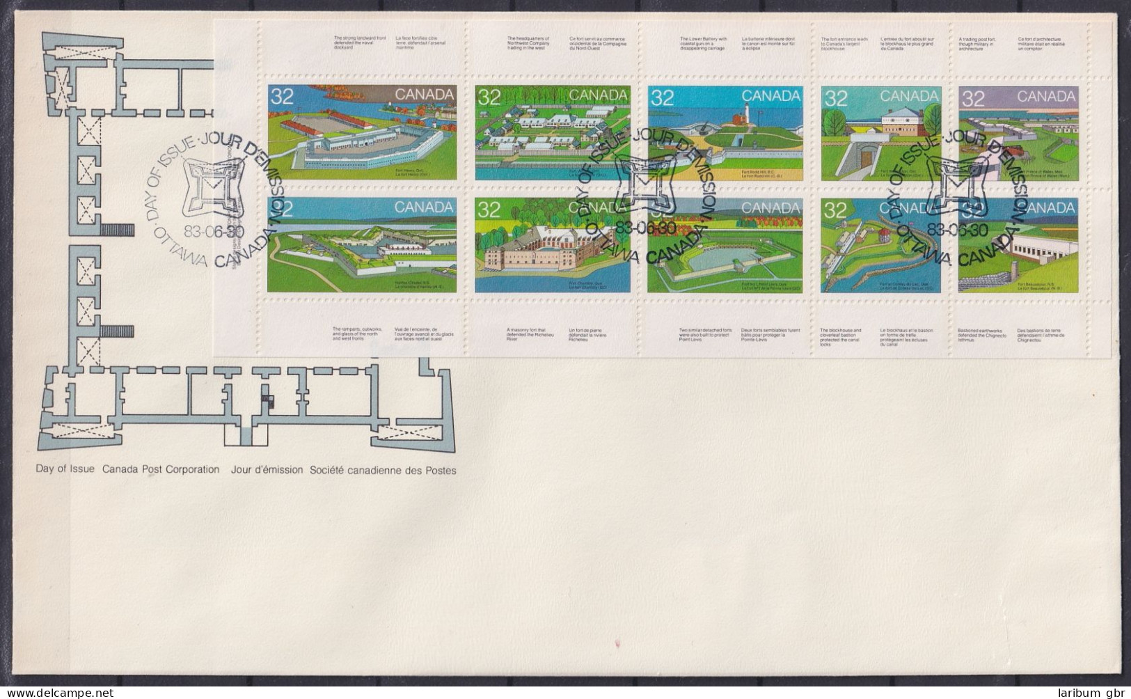 Kanada FDC 877-886 Als Ersttagsbrief #NK457 - Autres & Non Classés