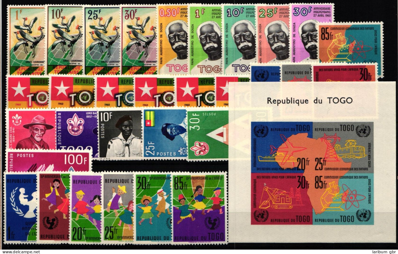 Togo Jahrgang 1961 Postfrisch Ohne Block 5 Und 7 #NK481 - Togo (1960-...)