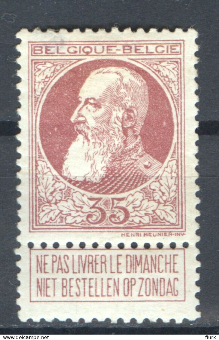 België OCB77 X Cote €37 (2 Scans) - 1905 Barbas Largas