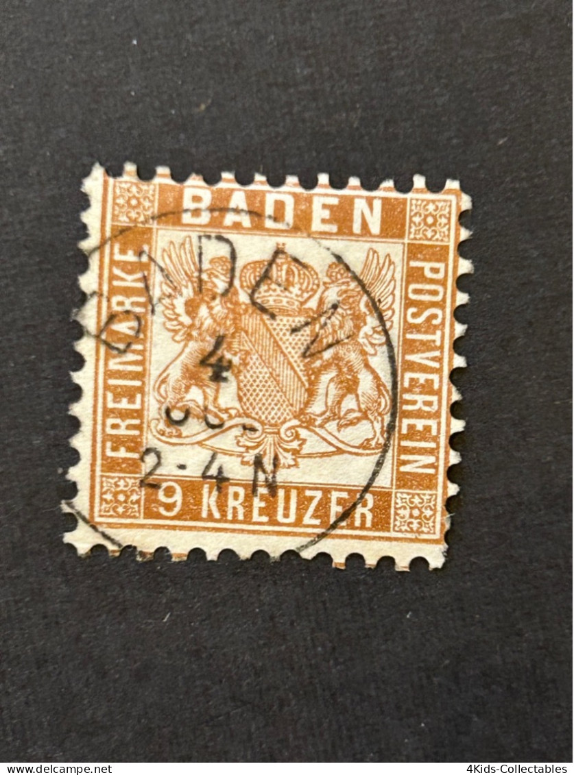 GERMANY Baden Michel #20 Used - Oblitérés