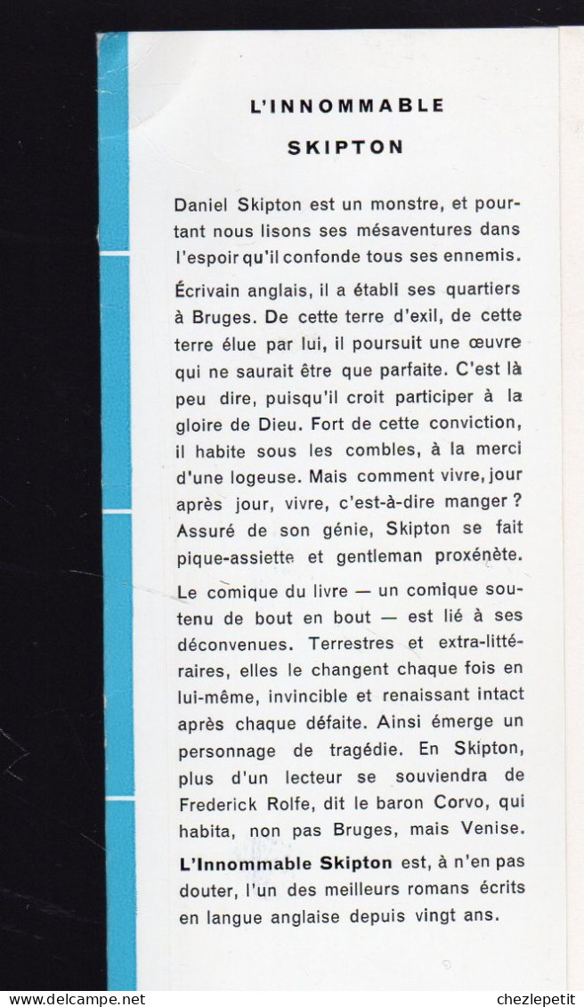 L'INNOMMABLE SKIPTON Pamela Hansford Johnson MERCURE DE FRANCE 1964 - Autres & Non Classés