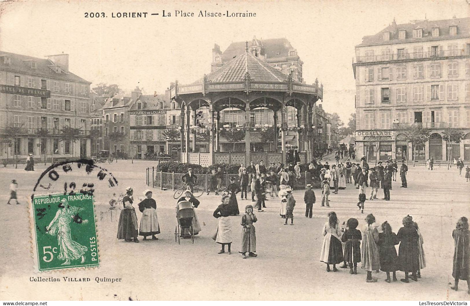 FRANCE - Lorient - Vue Sur La Place Alsace Lorraine - Animé - Vue Générale - Carte Postale Ancienne - Lorient