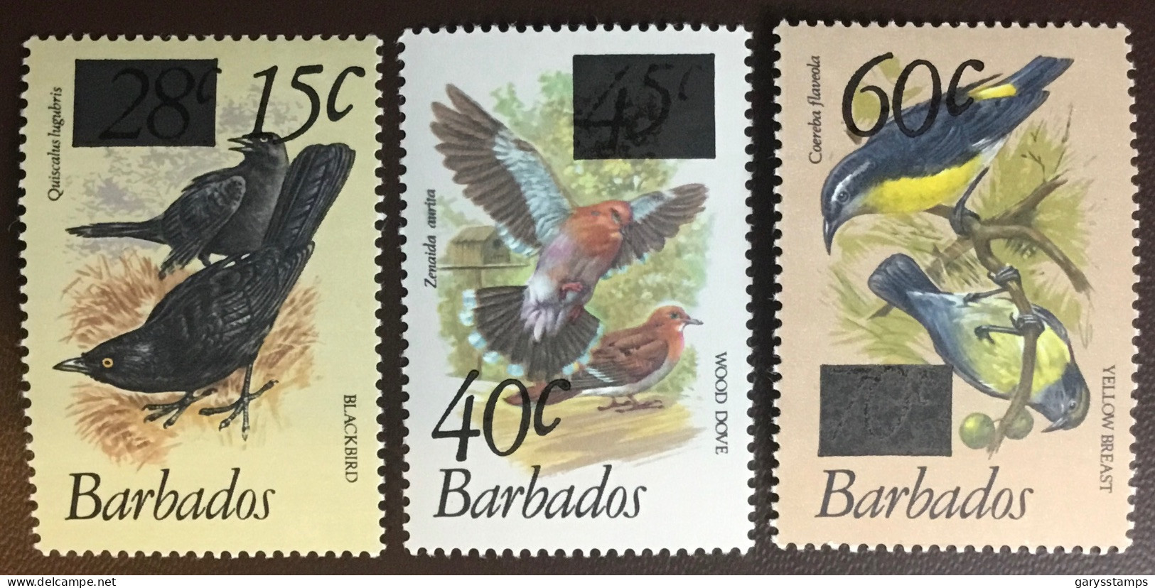 Barbados 1981 Birds Surcharges MNH - Autres & Non Classés