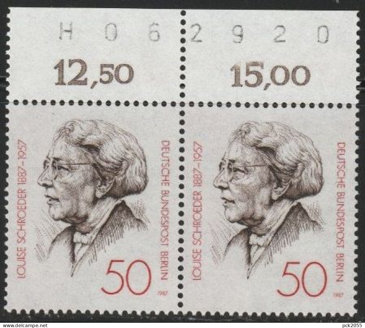 Berlin 1987 Mi-Nr.779 Paar ** Postfrisch 100.Geb. Louise Schroeder ( B2827 ) Günstige Versandkosten - Nuevos