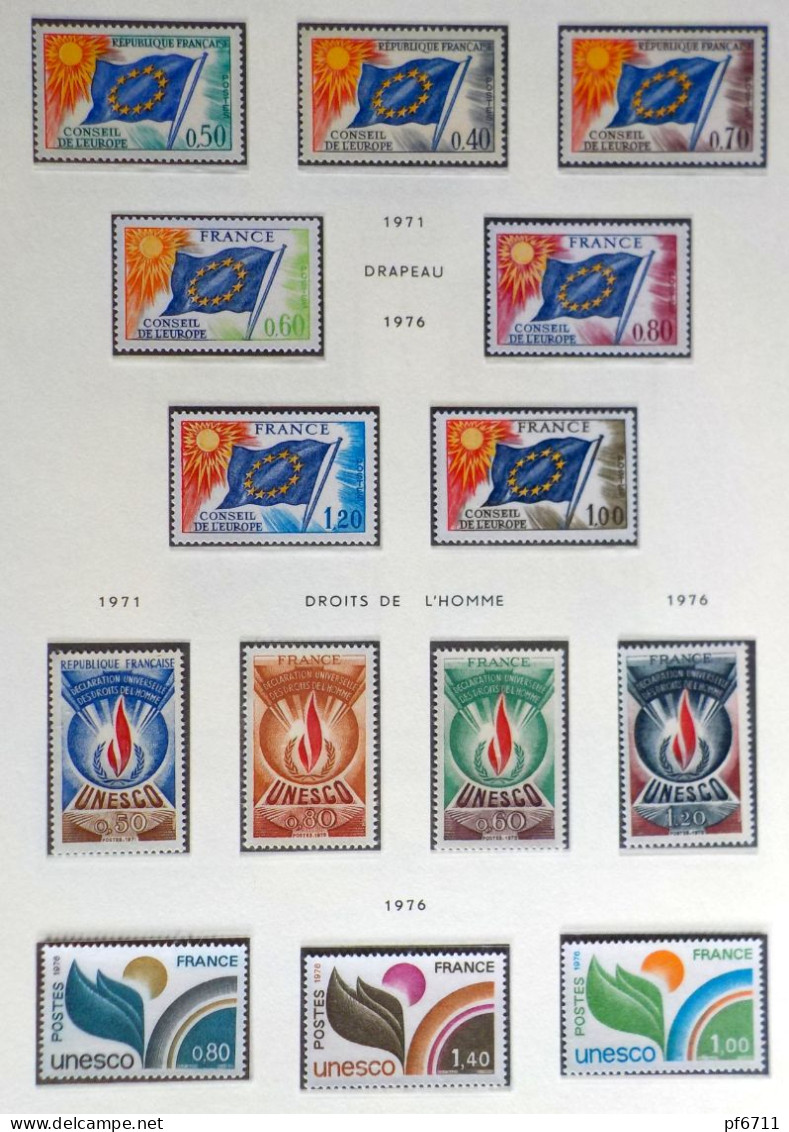 Lot De 14 Timbres  -conseil De L'Europe-Unesco  1976 - Mint/Hinged