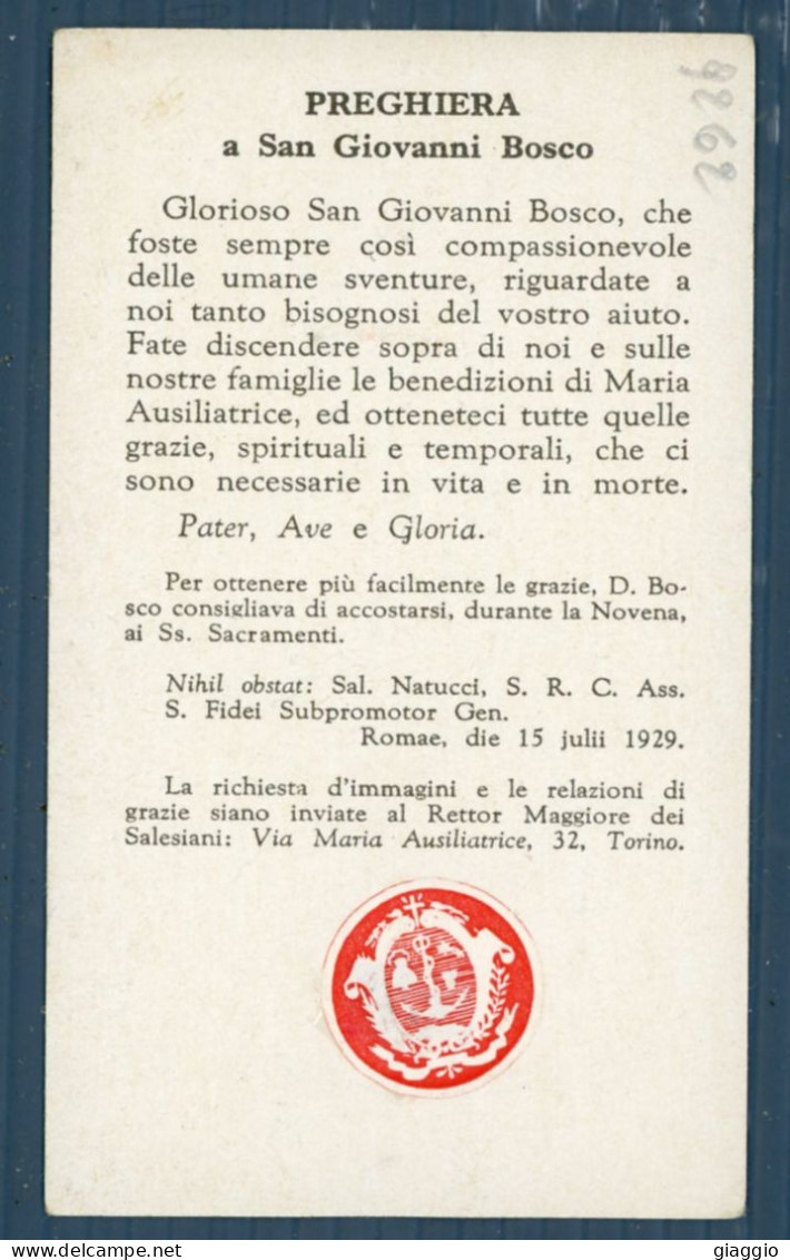 °°° Santino N. 9262 - San Giovanni Bosco Con Reliquia °°° - Religion & Esotericism