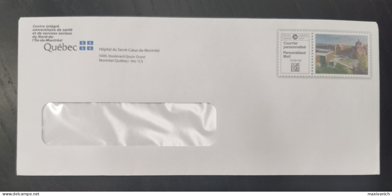 Canada Personalized Mail  Montreal Sacred Heart Hospital - Sonstige & Ohne Zuordnung