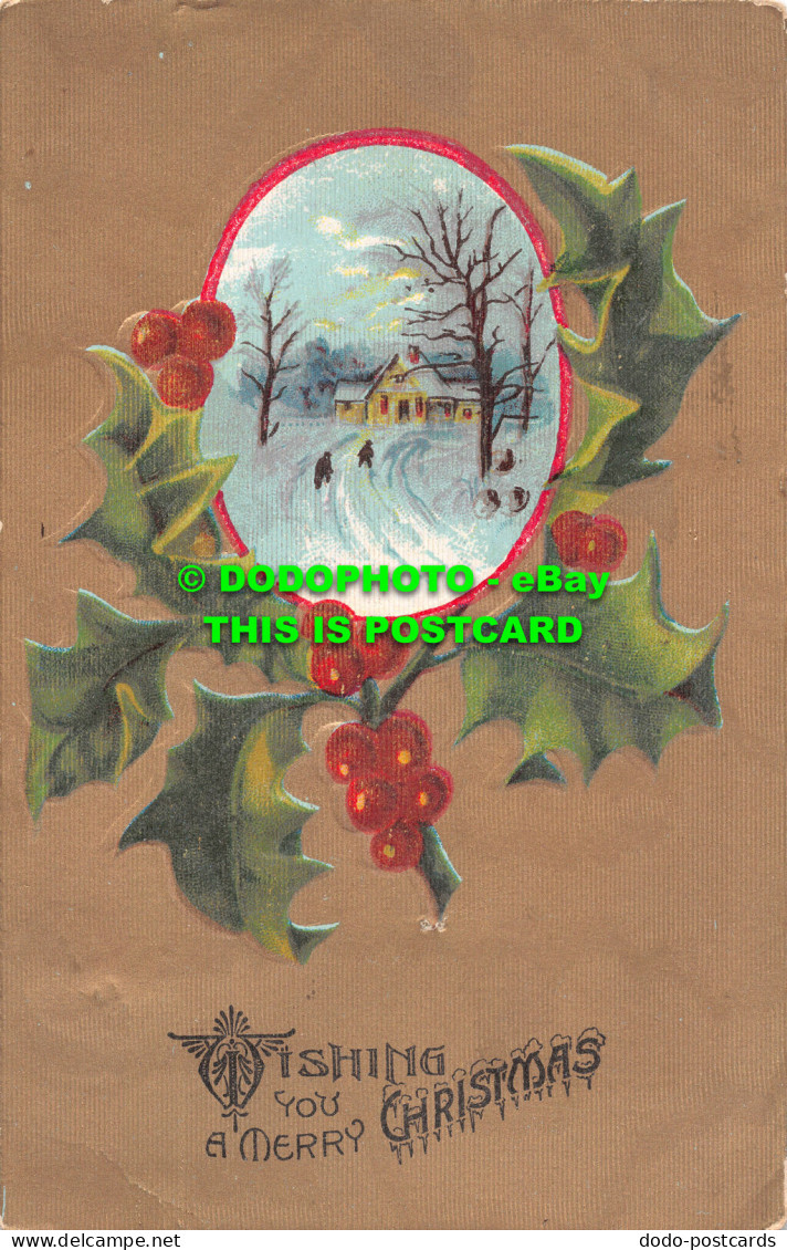 R487939 Wishing You A Merry Christmas. W. 17. 1911. Greeting Card. Postcard - Welt