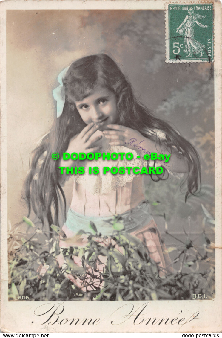 R487946 Girl. 606. B. C. I. Bonne Annee. 1909. Postcard - Welt