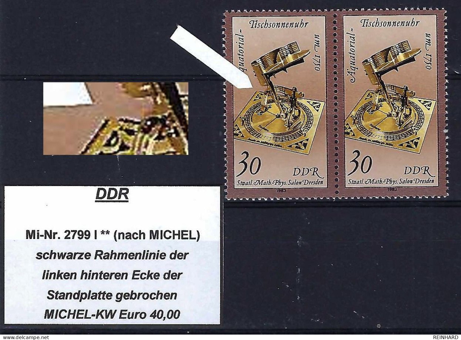 DDR Mi-Nr. 2799 I Plattenfehler Postfrisch Nach MICHEL - Siehe Beschreibung Und Bild - Varietà E Curiosità