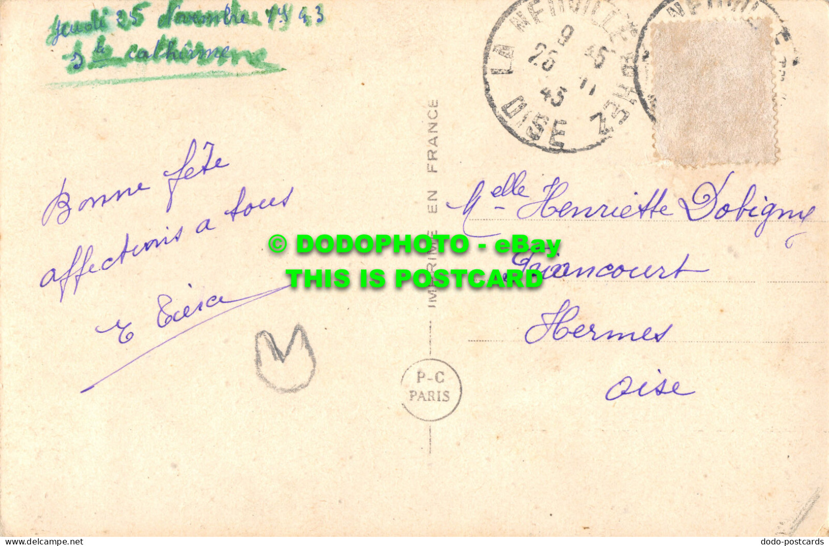 R487950 Girl. PC. Paris. 5149. 1943. Postcard - Welt