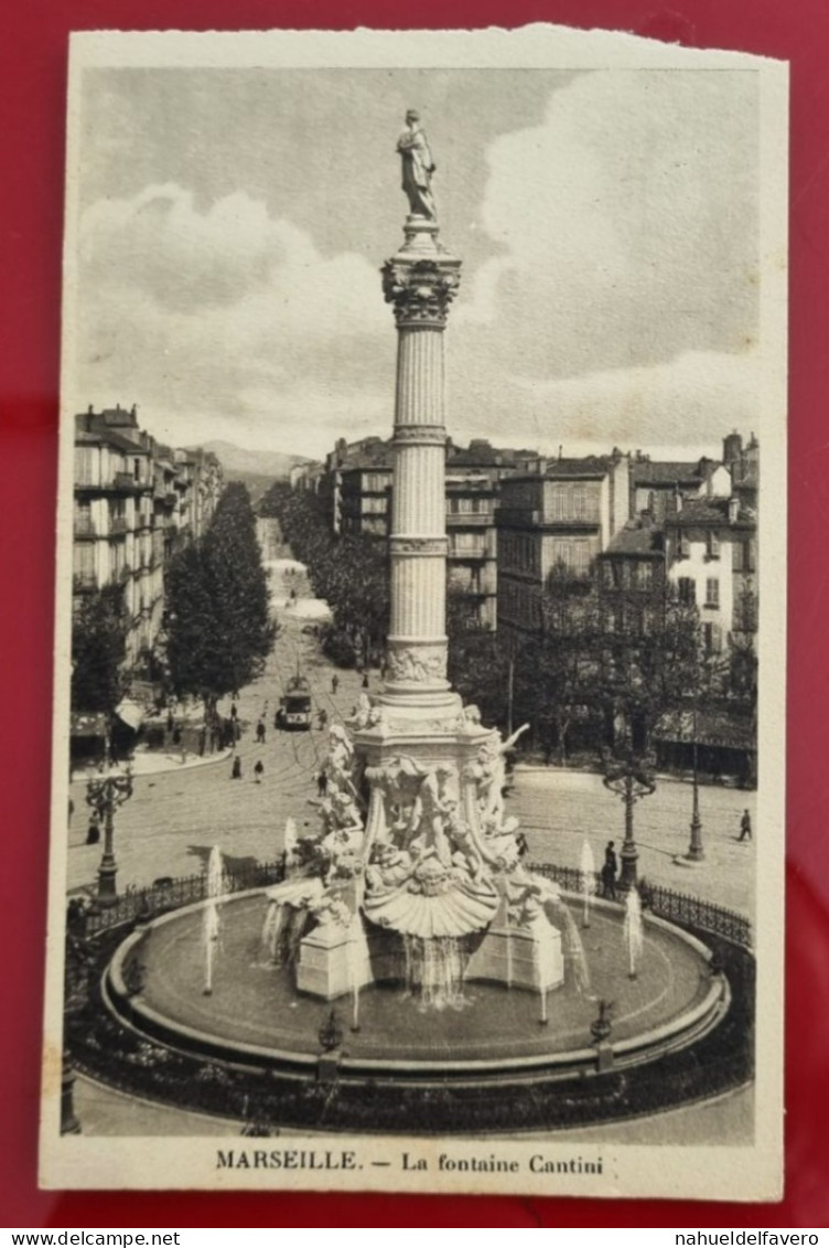 CPA Non Circulée - FRANCE -  MARSEILLE - La Fontaine Cantini - Parcs Et Jardins