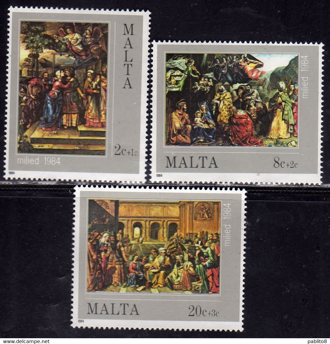 MALTA 1984 CHRISTMAS NATALE NOEL WEIHNACHTEN NAVIDAD NATAL COMPLETE SET SERIE COMPLETA MNH - Malte