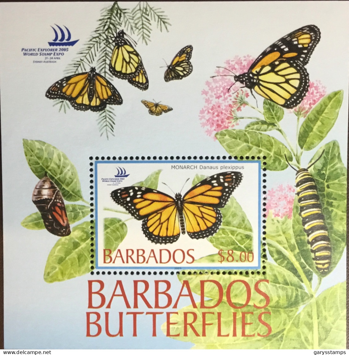 Barbados 2005 Butterflies Minisheet MNH - Schmetterlinge