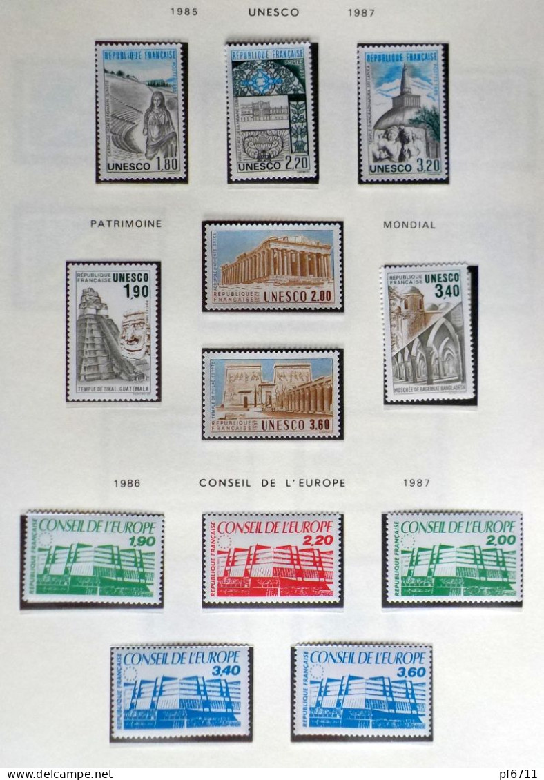 Lot De 12 Timbres  -conseil De L'Europe-Unesco - Mint/Hinged