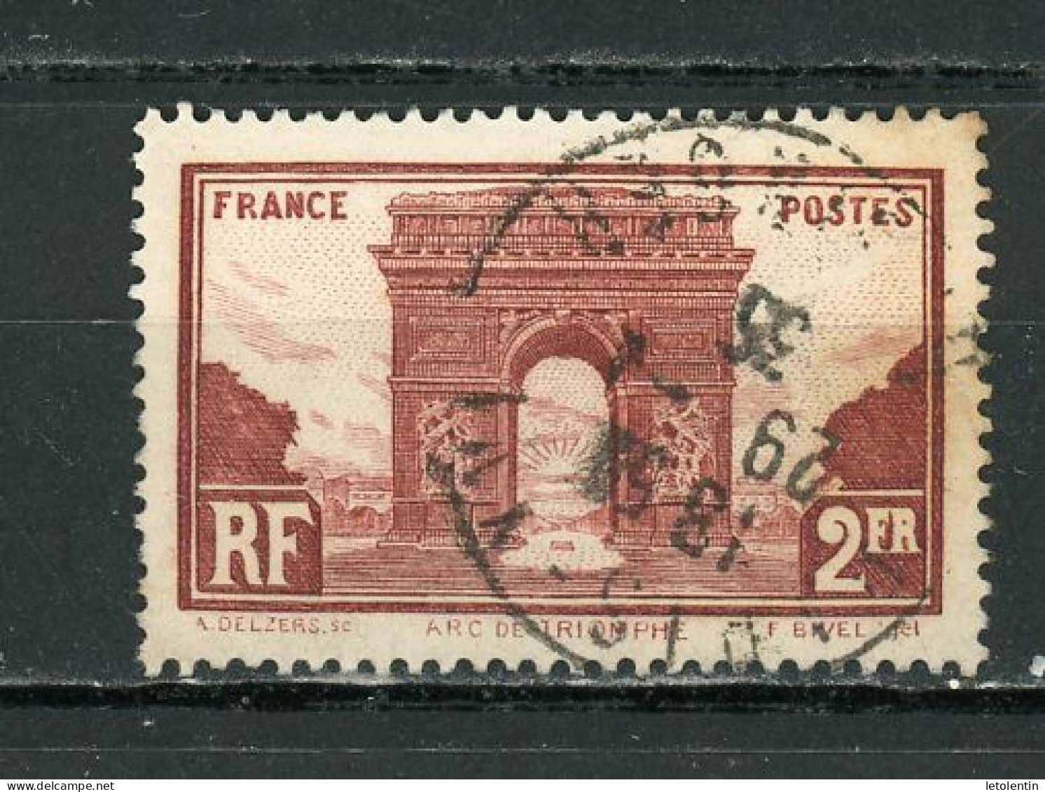 FRANCE - ARC DE TRIOMPHE - N° Yvert 258 Obli. Ronde De "PARIS De 1935" - Usados