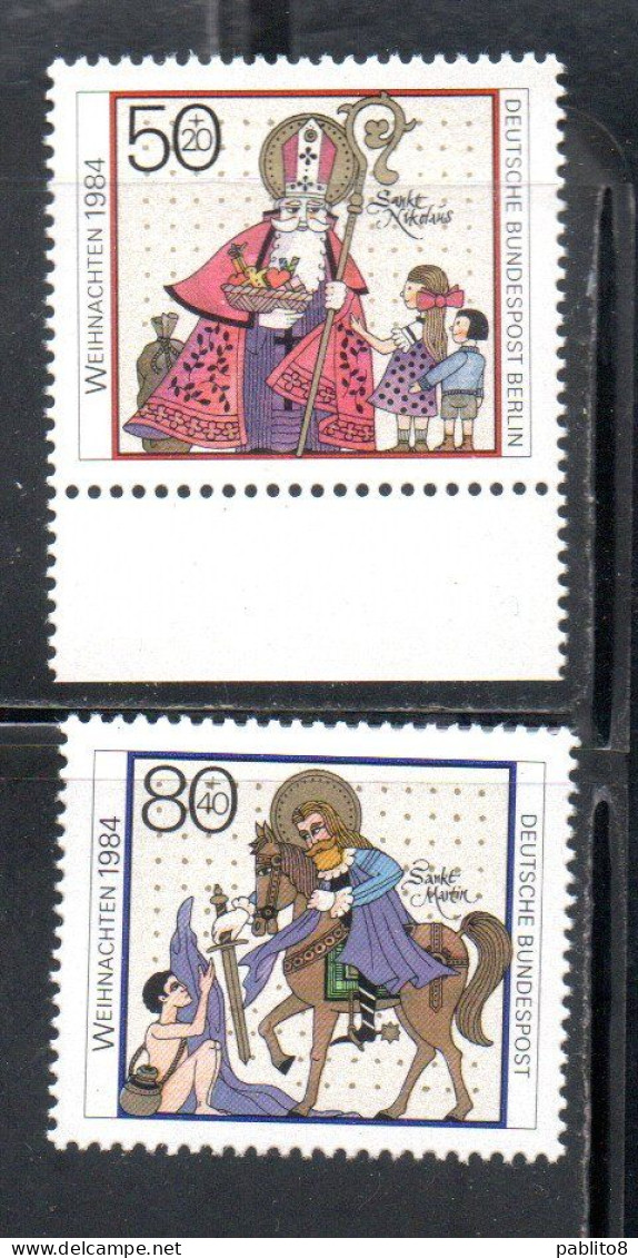 GERMANY GERMANIA ALLEMAGNE1984 CHRISTMAS WEIHNACHTEN NATALE NOEL COMPLETE SET SERIE COMPLETA MNH - Neufs