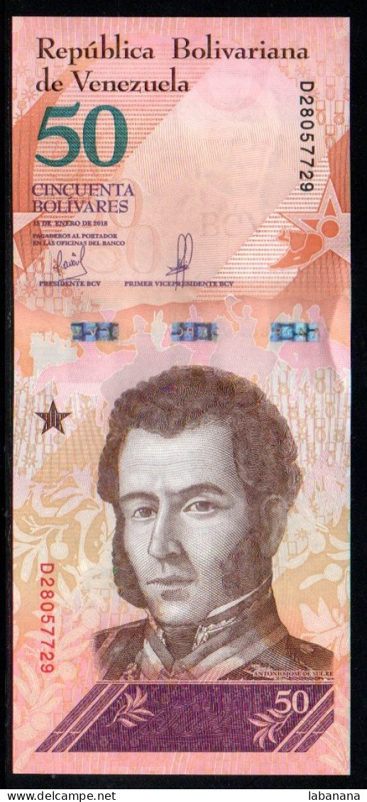 688-Venezuela 50 Bolívares 2018 D280 Neuf/unc - Venezuela