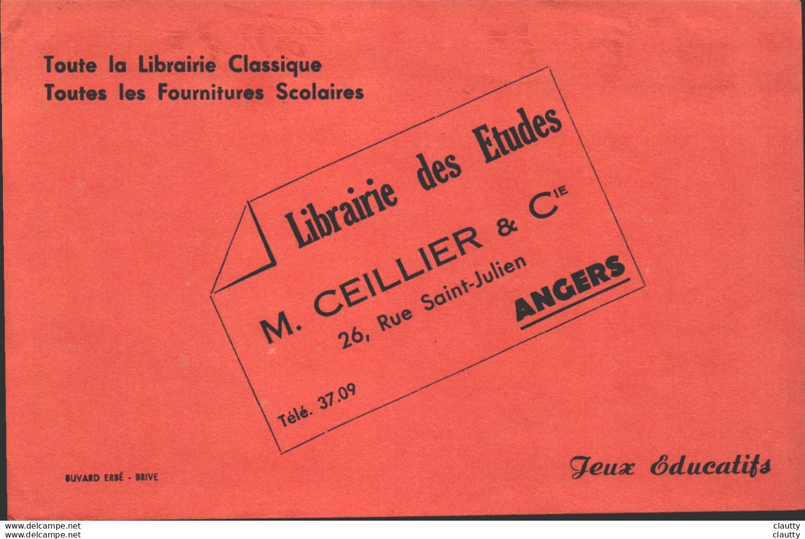 Buvard Toute La Librairie Classique , Librairie Des études Angers - Cartoleria