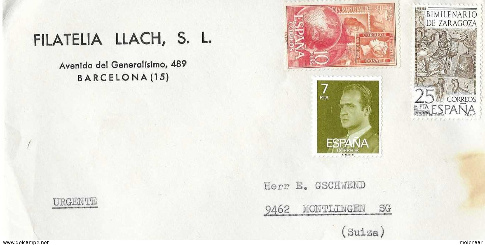 Postzegels > Europa > Spanje > 1931-… > 1961-1970 > Brief Uit 1964 Met 3 Postzegels (16980) - Covers & Documents