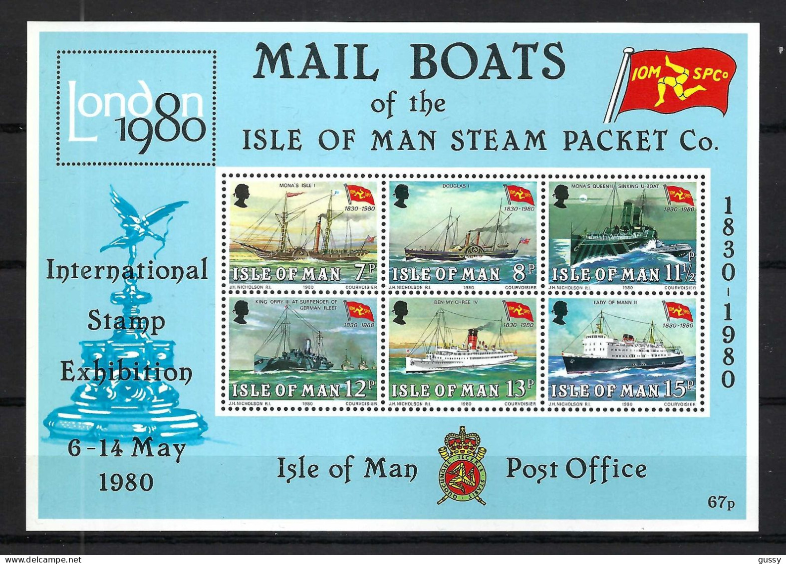 ISLE OF MAN Ca. 1980: B&F Neufs** "BATEAUX" - Ships